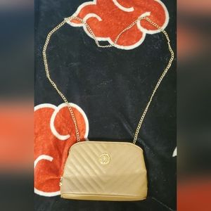 Tan mini cross body purse